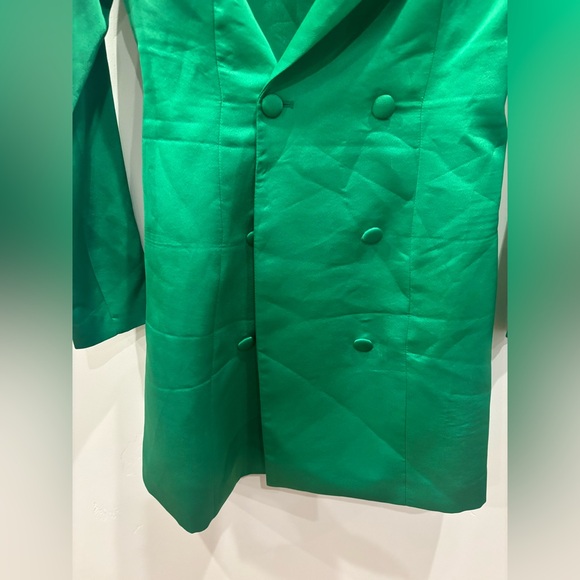Adelyn Rae Emerald Green blazer dress Coat size small elegant statement mini - Picture 4 of 9